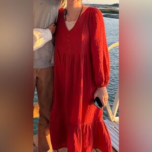 **SOLD** Old Navy Red Midi Dress
